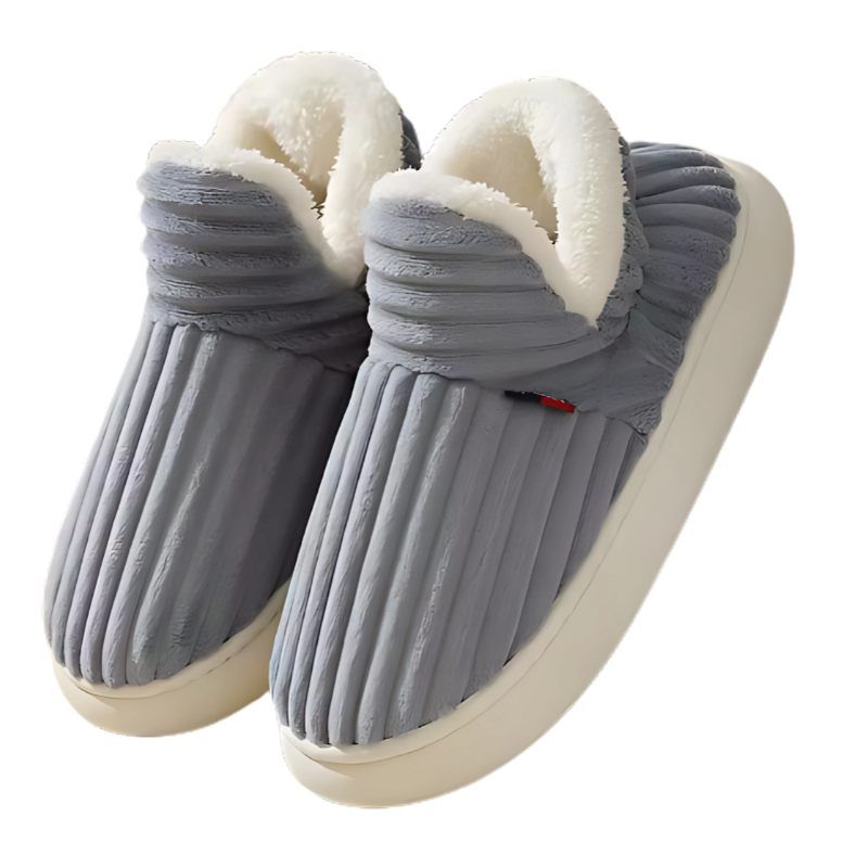 Pantoufles peluche Teddy pour femmes et hommes – Chaussons d’intérieur extra-doux pour l’hiver – Semelle antidérapante en mousse à mémoire de forme – Unisexes – Pointures 36-47 | Sulvida