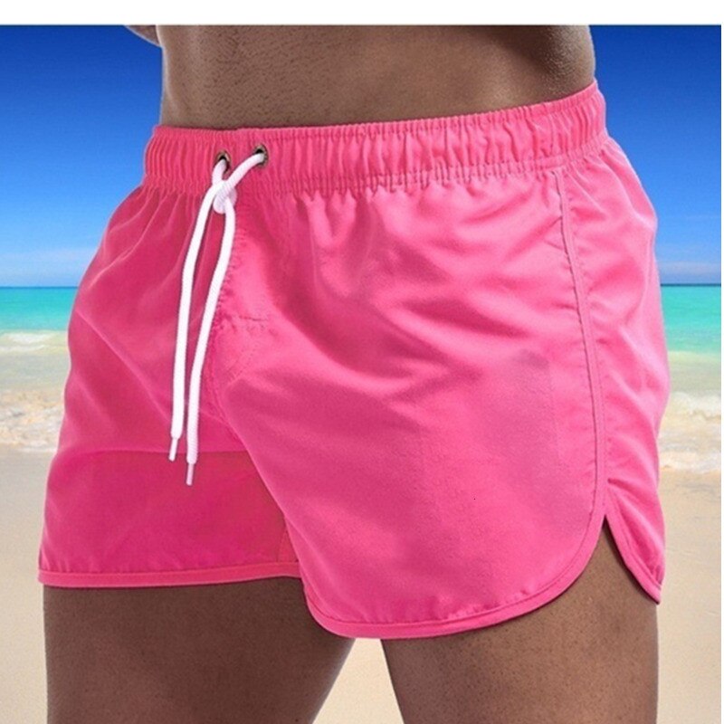 Short de bain pour hommes uni avec poche et cordon réglable – Maillot de bain à séchage rapide pour la plage et la piscine – Vêtement d’été confortable | Sulvida