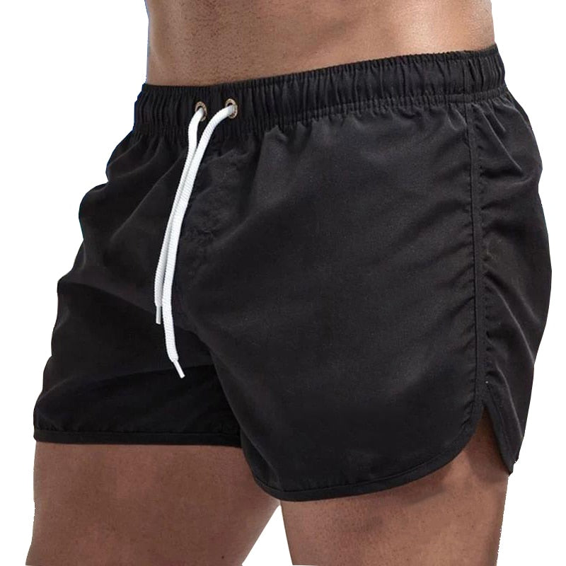 Short de bain pour hommes uni avec poche et cordon réglable – Maillot de bain à séchage rapide pour la plage et la piscine – Vêtement d’été confortable | Sulvida