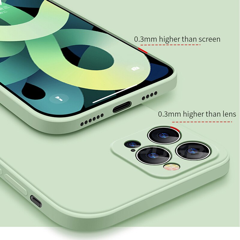 Siliconen iPhone hoesje vloeibaar rubber premium beschermhoes zacht duurzaam mat flexibel telefooncover iPhone 11 12 13 Pro Max mini modelaanduiding aanpasbaar verfijnd mooi design dagelijks gebruik | Sulvida