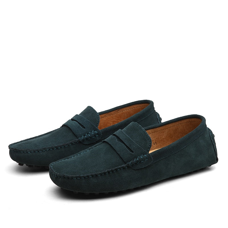 Mocassins pour hommes en daim, au style casual moderne et au design confortable pour un usage quotidien | Sulvida