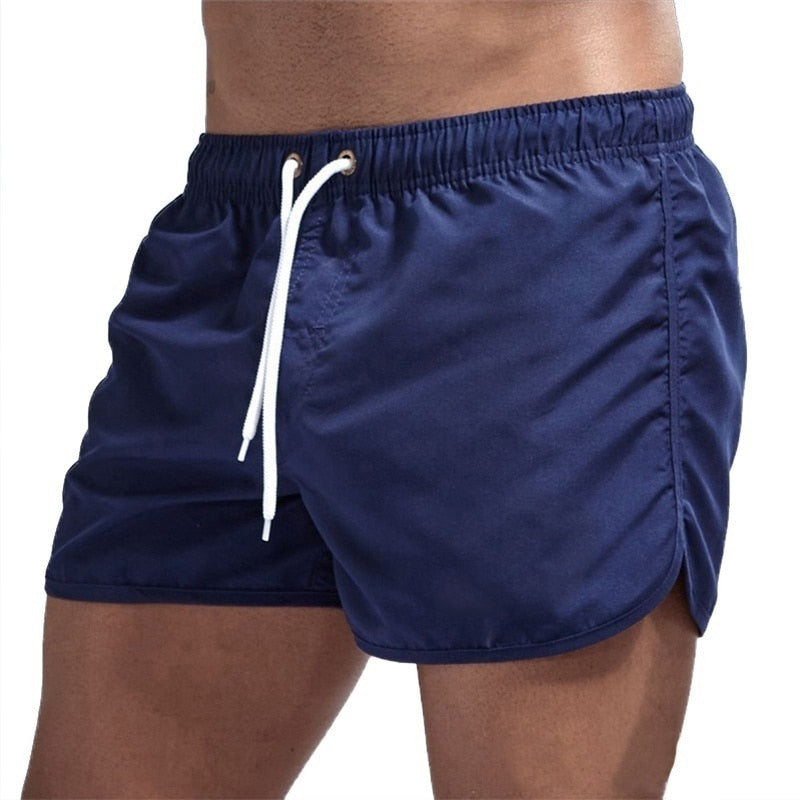 Short de bain pour hommes uni avec poche et cordon réglable – Maillot de bain à séchage rapide pour la plage et la piscine – Vêtement d’été confortable | Sulvida