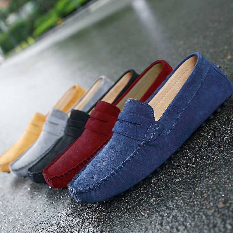 Mocassins pour hommes en daim, au style casual moderne et au design confortable pour un usage quotidien | Sulvida