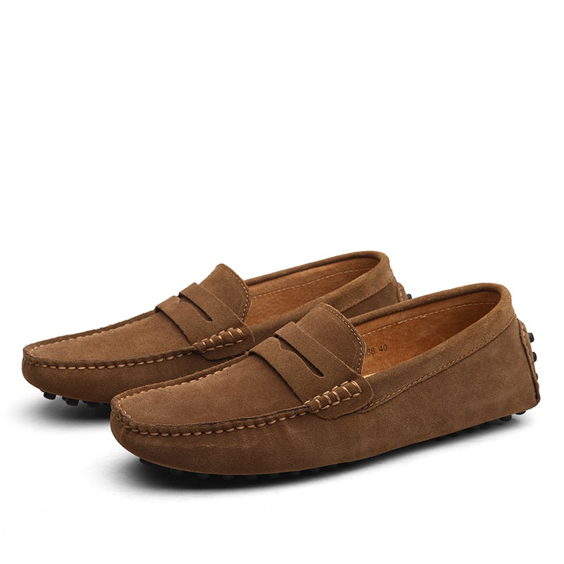 Mocassins pour hommes en daim, au style casual moderne et au design confortable pour un usage quotidien | Sulvida