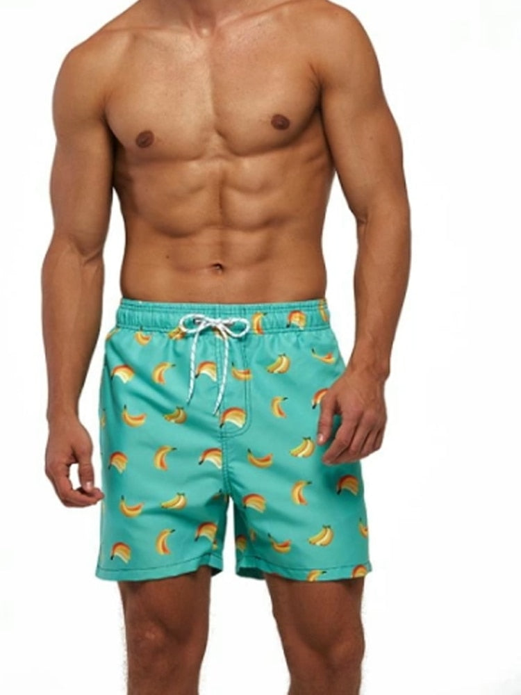 Short de bain pour hommes avec imprimé tropical et cordon réglable – Short de plage à séchage rapide en 9 variantes pour l’été et les vacances | Sulvida