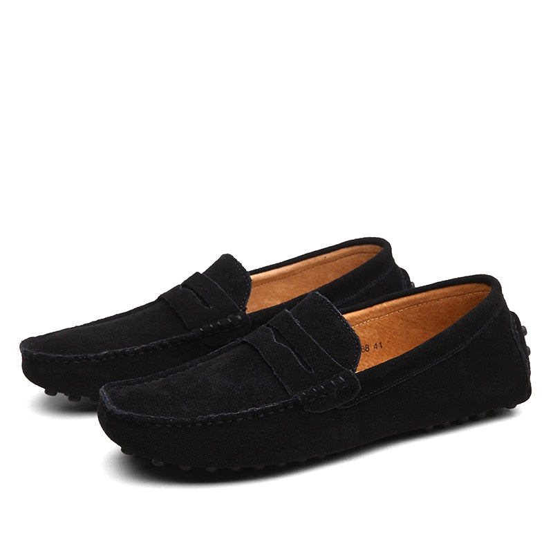 Mocassins pour hommes en daim, au style casual moderne et au design confortable pour un usage quotidien | Sulvida