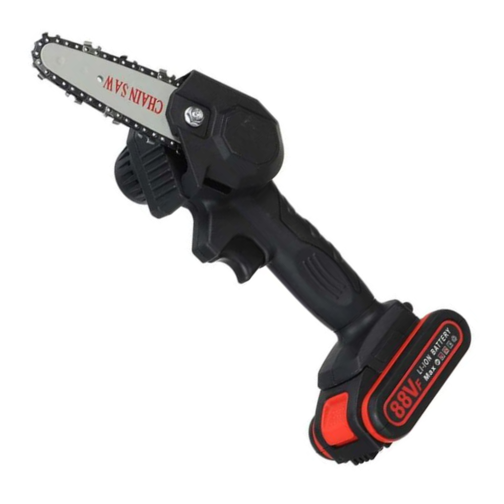 Tronçonneuse sans fil à batterie 88V pour l’élagage et la coupe – Mini-tronçonneuse portative pour le jardin et les arbres, avec moteur puissant et longue autonomie | Sulvida