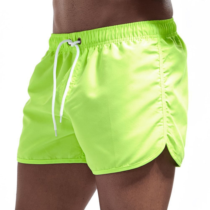 Short de bain pour hommes uni avec poche et cordon réglable – Maillot de bain à séchage rapide pour la plage et la piscine – Vêtement d’été confortable | Sulvida