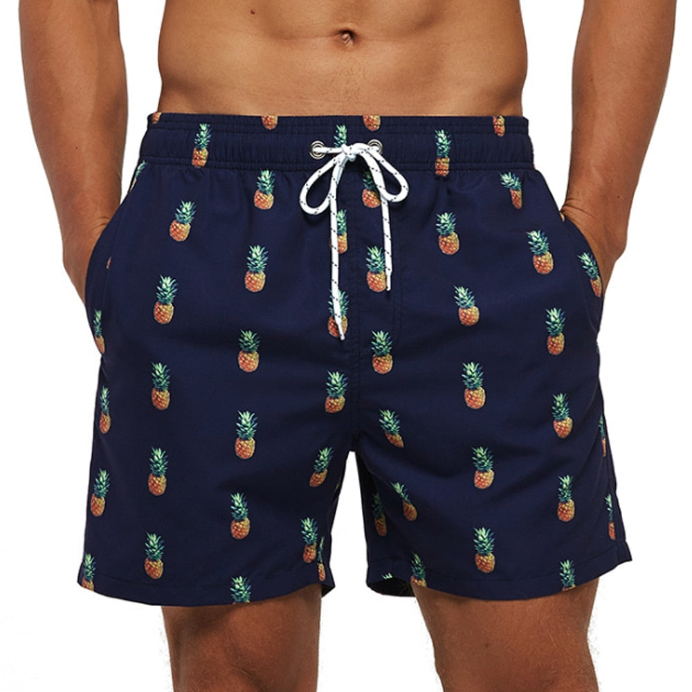 Short de bain pour hommes avec imprimé tropical et cordon réglable – Short de plage à séchage rapide en 9 variantes pour l’été et les vacances | Sulvida