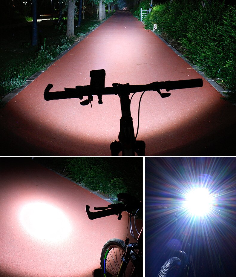 Support de guidon de vélo multifonction 4-en-1 avec batterie externe, éclairage LED et klaxon pour faire du vélo en toute sécurité et recharger son smartphone | Sulvida