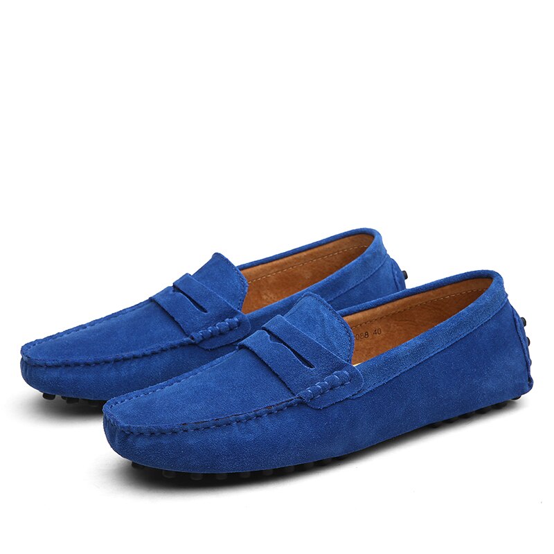Mocassins pour hommes en daim, au style casual moderne et au design confortable pour un usage quotidien | Sulvida