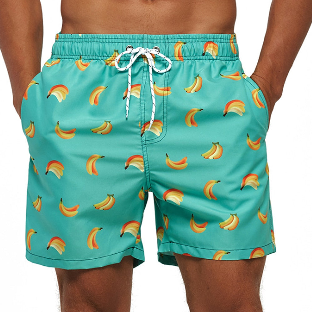 Short de bain pour hommes avec imprimé tropical et cordon réglable – Short de plage à séchage rapide en 9 variantes pour l’été et les vacances | Sulvida
