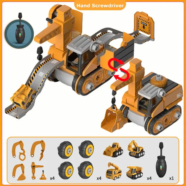 Ensemble de Jeu Éducatif de Véhicules de Construction avec Outils à Vis – Jouet pour Jeunes Mécaniciens | Sulvida