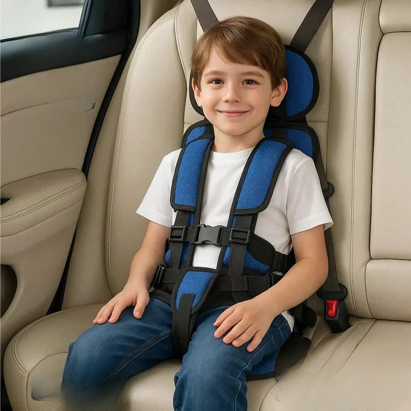 Siège de voyage pliable pour enfants avec harnais à cinq points – Siège auto compact pour les déplacements – Sûr, avec installation rapide dans un taxi ou une voiture de location | Sulvida