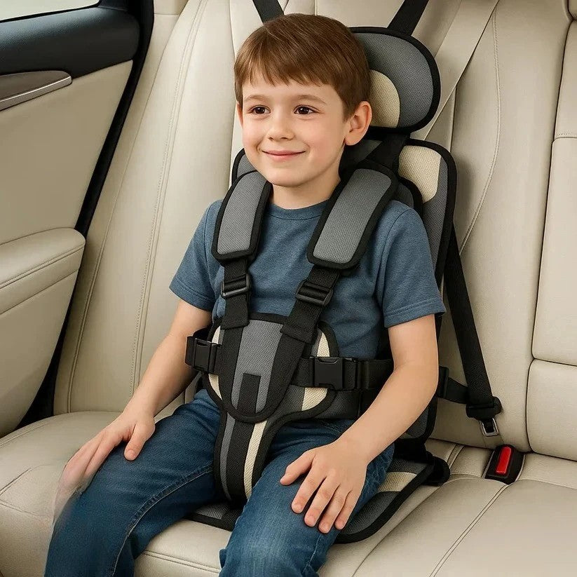 Siège de voyage pliable pour enfants avec harnais à cinq points – Siège auto compact pour les déplacements – Sûr, avec installation rapide dans un taxi ou une voiture de location | Sulvida