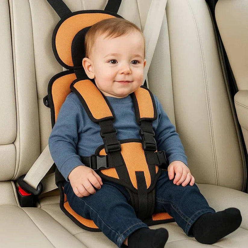 Siège de voyage pliable pour enfants avec harnais à cinq points – Siège auto compact pour les déplacements – Sûr, avec installation rapide dans un taxi ou une voiture de location | Sulvida