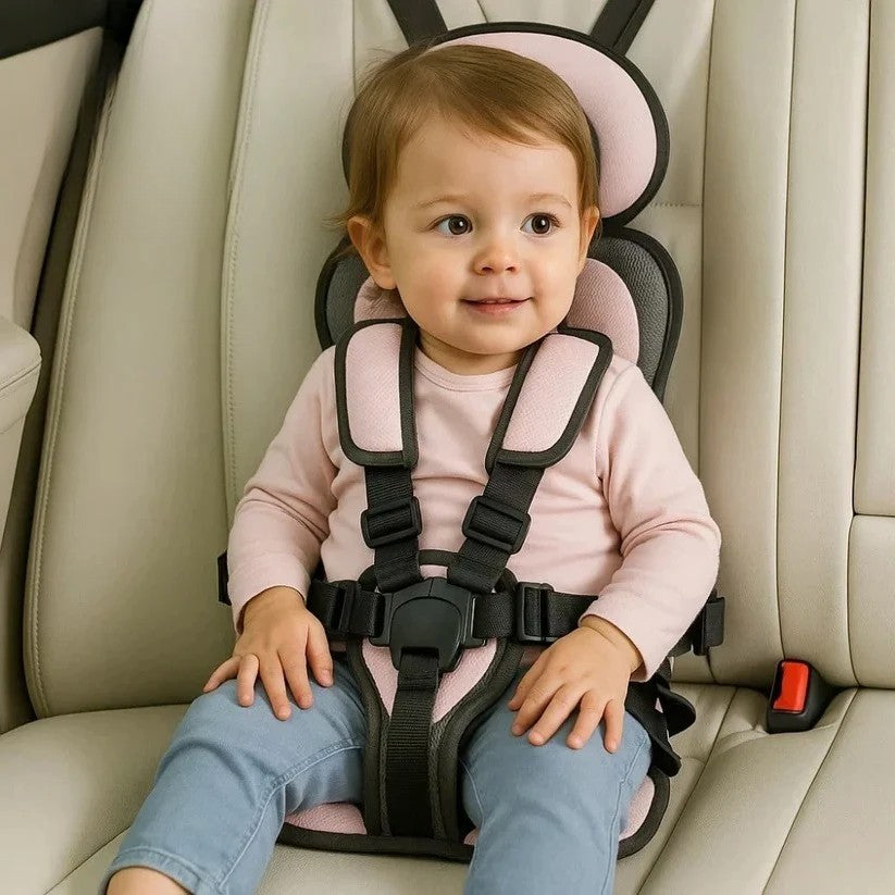 Siège de voyage pliable pour enfants avec harnais à cinq points – Siège auto compact pour les déplacements – Sûr, avec installation rapide dans un taxi ou une voiture de location | Sulvida