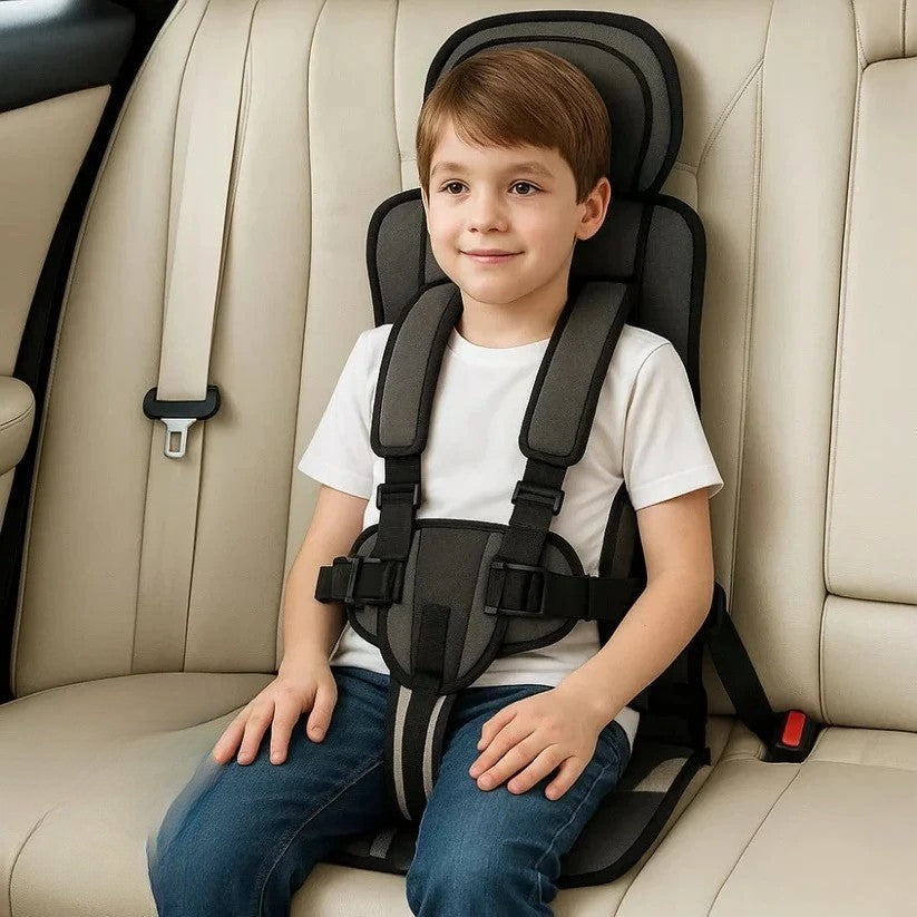 Siège de voyage pliable pour enfants avec harnais à cinq points – Siège auto compact pour les déplacements – Sûr, avec installation rapide dans un taxi ou une voiture de location | Sulvida