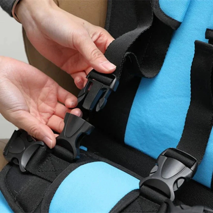 Siège de voyage pliable pour enfants avec harnais à cinq points – Siège auto compact pour les déplacements – Sûr, avec installation rapide dans un taxi ou une voiture de location | Sulvida