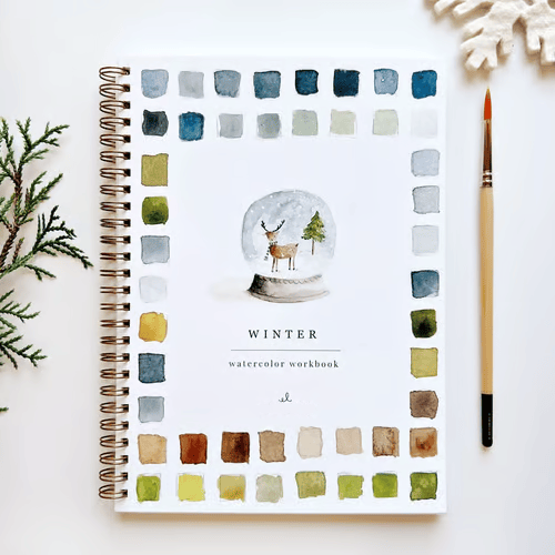 Cahier d’aquarelle pour débutants — Livre de peinture étape par étape avec modèles préimprimés et peinture aquarelle | Sulvida