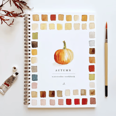 Cahier d’aquarelle pour débutants — Livre de peinture étape par étape avec modèles préimprimés et peinture aquarelle | Sulvida
