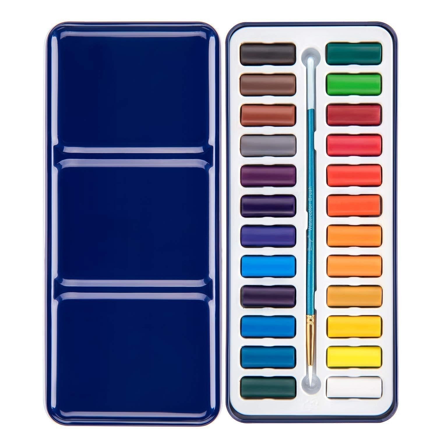 Cahier d’aquarelle pour débutants — Livre de peinture étape par étape avec modèles préimprimés et peinture aquarelle | Sulvida