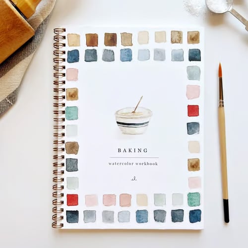 Cahier d’aquarelle pour débutants — Livre de peinture étape par étape avec modèles préimprimés et peinture aquarelle | Sulvida