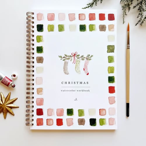 Cahier d’aquarelle pour débutants — Livre de peinture étape par étape avec modèles préimprimés et peinture aquarelle | Sulvida