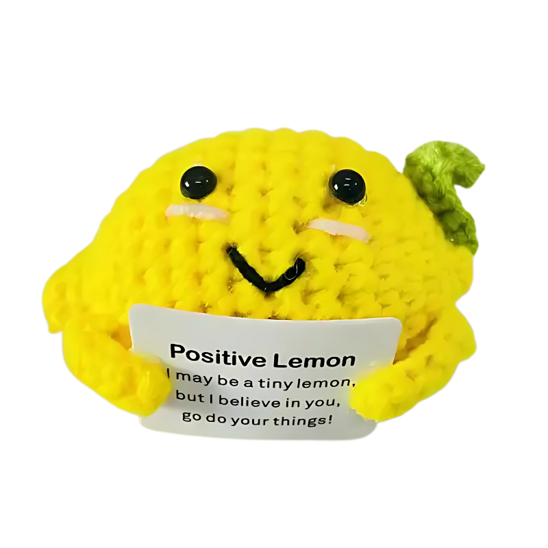 Peluche câline faite main KnuffelKumpel – adorable mini-peluche réconfortante pour la décoration, comme cadeau ou pour égayer la journée – disponible en 8 variantes joyeuses telles que pomme de terre, abeille, requin et citron | Sulvida