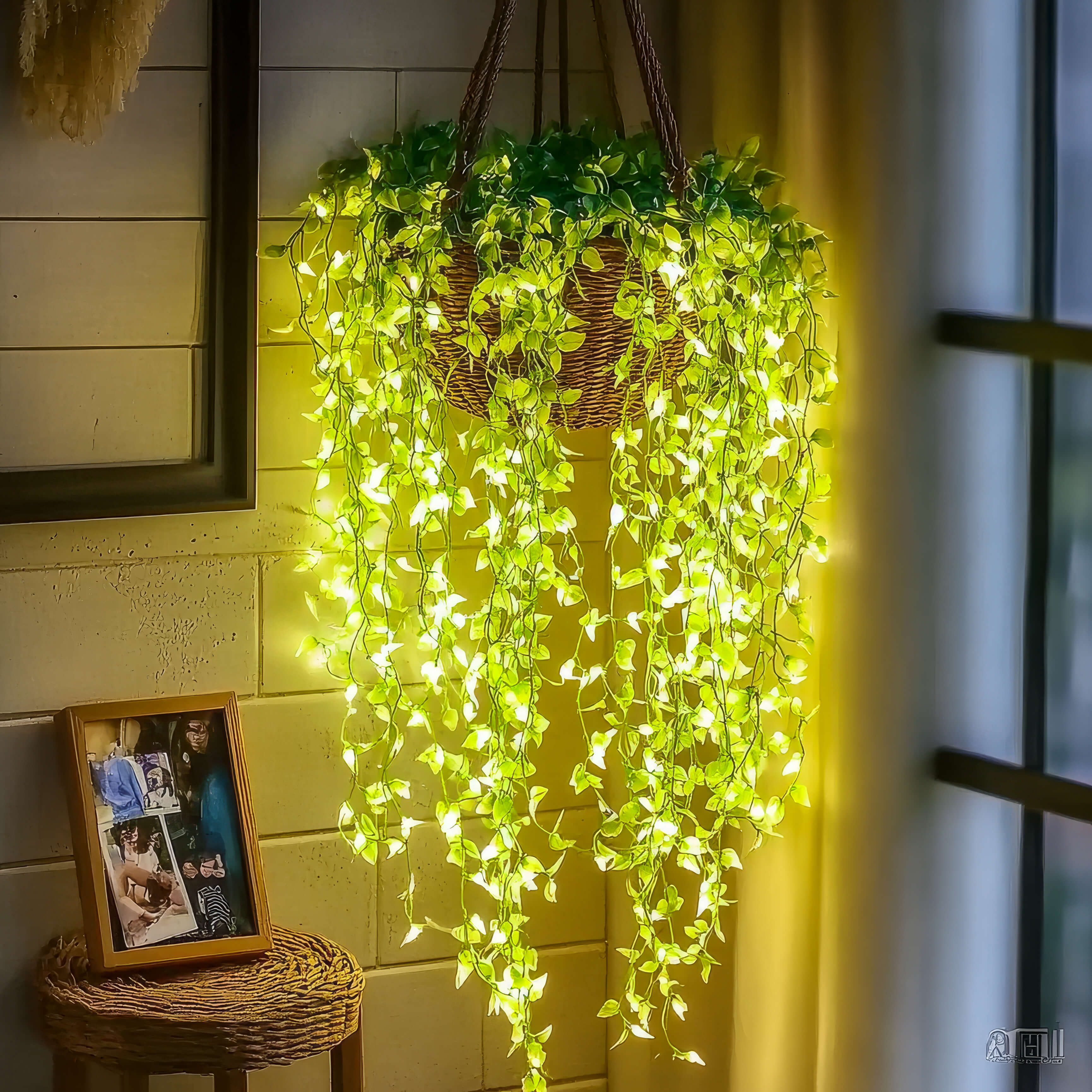 Guirlande de fleurs LED avec lumière blanc chaud, 3 mètres, branche artificielle pour un éclairage chaleureux du jardin et de l’intérieur | Sulvida