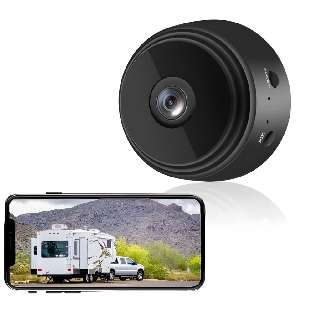 Caméra de recul sans fil Full HD 720P pour camping-car, camion et remorque, avec carte Micro SD jusqu’à 128 Go, fixation magnétique, support rotatif à 360° et vision nocturne, étanche | Sulvida