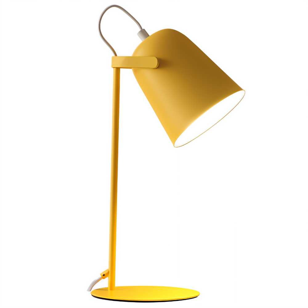 Lampe de table rotative avec abat-jour réglable – Design aux couleurs macaron et lumière douce pour les yeux, idéale pour lire et étudier | Sulvida