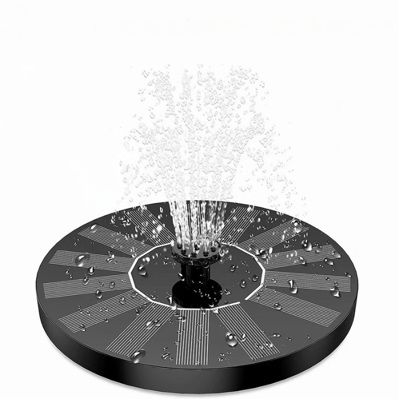 Pompe de fontaine solaire pour bassin, abreuvoir à oiseaux et jardin – fontaine flottante à énergie solaire avec 6 embouts de pulvérisation réglables pour décorer le jardin | Sulvida