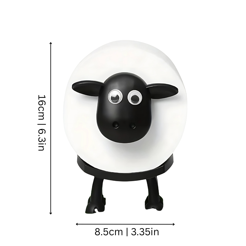 Porte-rouleaux de papier toilette en forme de mouton, lot de 3 – système pratique de rangement du papier toilette au design ludique pour la salle de bains et les WC | Sulvida