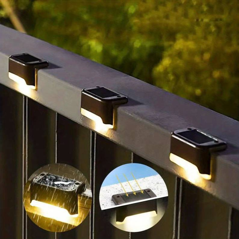 Lot de 5 lampes solaires LED pour allée, lumière blanc chaud, étanches, éclairage extérieur sans fil pour jardin, terrasse, entrée et chemin | Sulvida