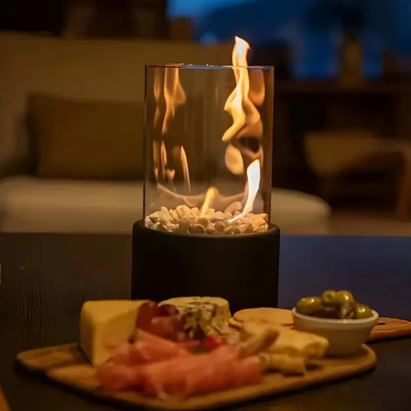 Élégante lampe à huile classique avec flamme sécurisée pour des soirées chaleureuses – Lanterne intemporelle à l’éthanol ou à l’huile pour lampe, idéale comme décoration romantique de table à manger | Sulvida