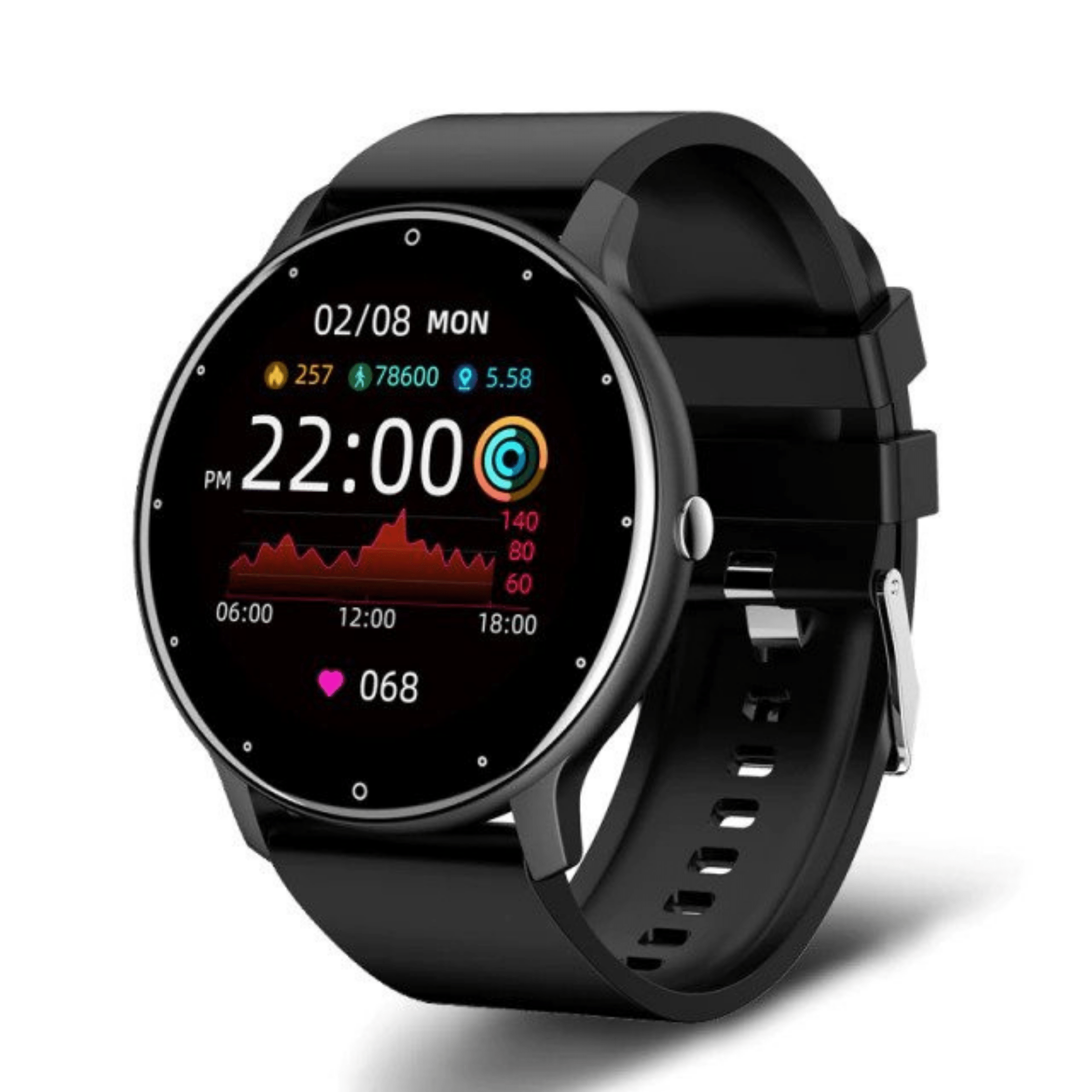 Montre connectée avec suivi d’activité, notifications de fréquence cardiaque, Bluetooth, étanchéité et batterie longue durée pour un usage quotidien et le sport | Sulvida