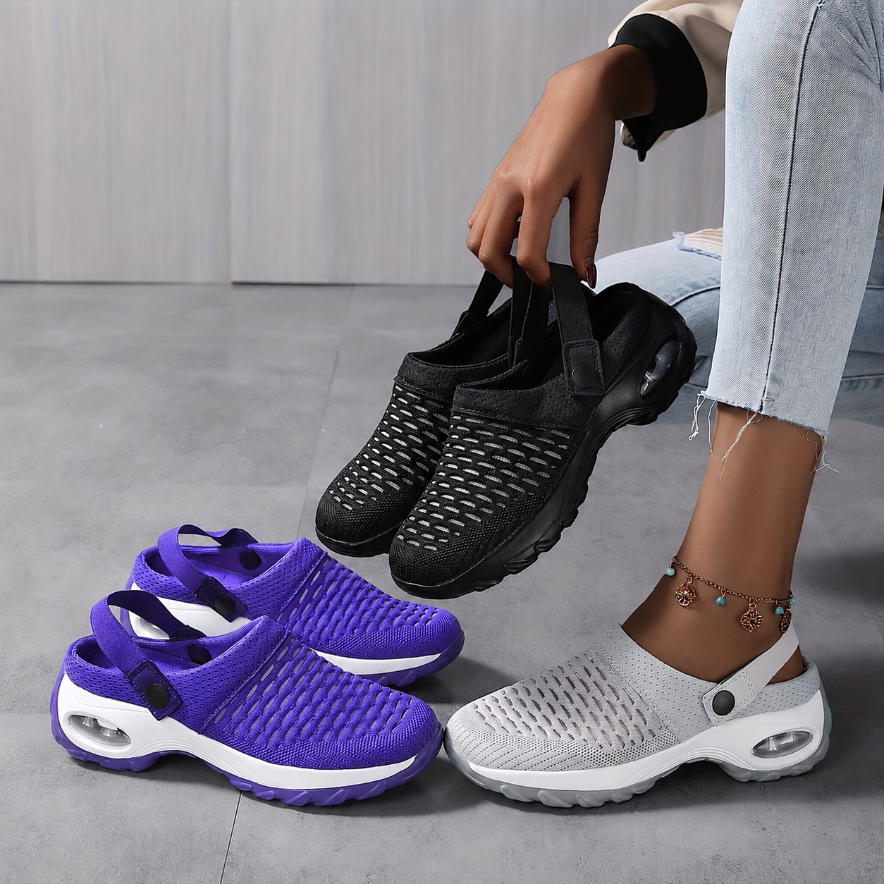 Sabots orthopédiques pour femmes avec mesh et amorti à l’air, chaussures antidérapantes faciles à enfiler pour un confort, une santé et un style au quotidien | Sulvida