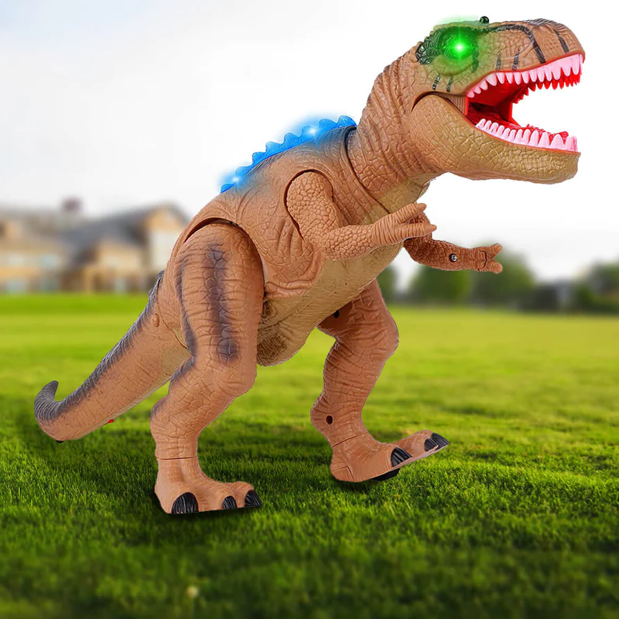 Jouet dinosaure interactif avec télécommande et éclairage LED – T-Rex qui marche pour enfants | Sulvida