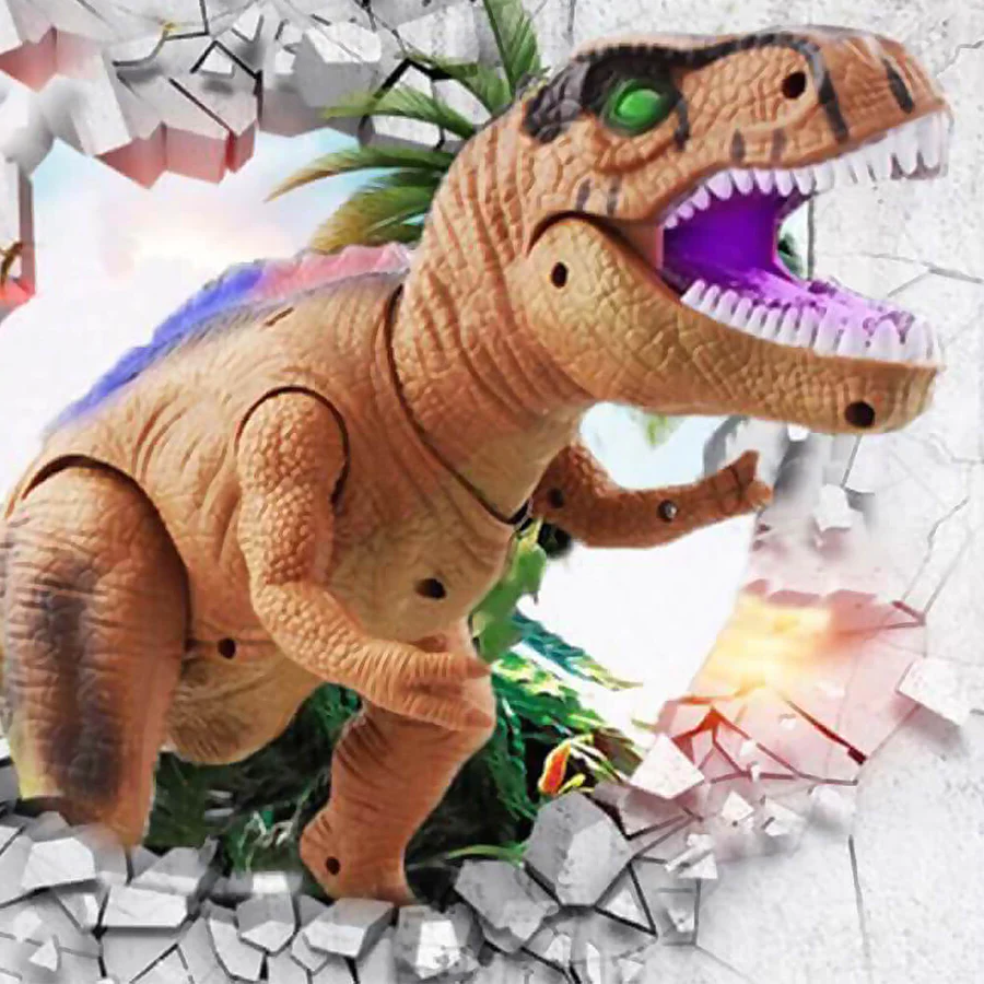 Jouet dinosaure interactif avec télécommande et éclairage LED – T-Rex qui marche pour enfants | Sulvida