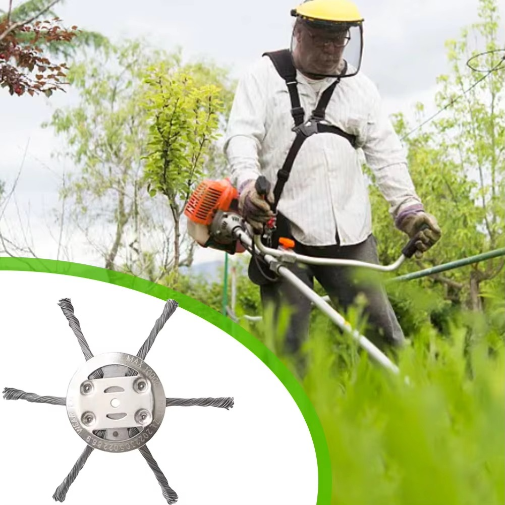 Tête de coupe universelle en acier pour débroussailleuse – Accessoire durable en fil d’acier inoxydable pour éliminer l’herbe, la mousse et les mauvaises herbes, destiné à l’entretien du jardin | Sulvida