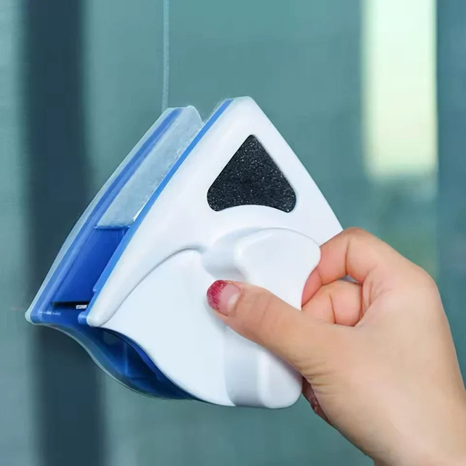 Nettoyeur de vitres magnétique double face, kit de nettoyage des vitres pour nettoyer en toute sécurité les fenêtres en hauteur à la maison et au bureau | Sulvida
