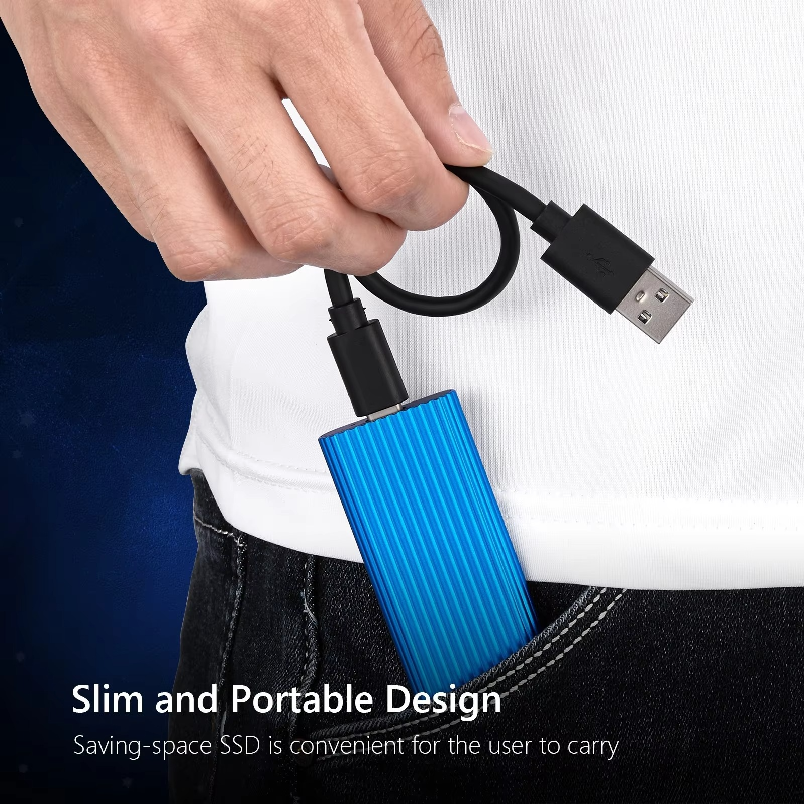 SSD portable avec connexion USB 3.1 – Disque dur externe à état solide pour transfert rapide de fichiers et stockage | Sulvida