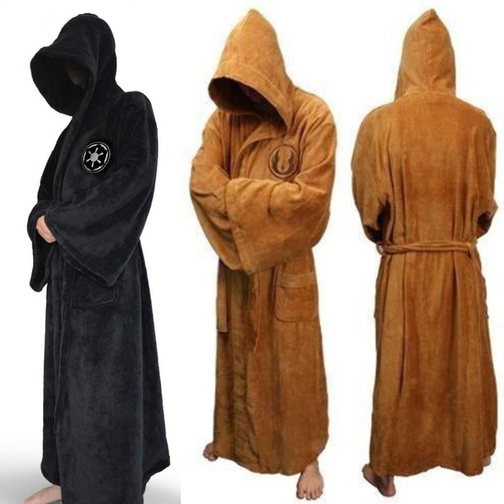 Peignoir doux en flanelle pour hommes – Peignoir de sauna extra-long et chaud avec capuche et ceinture, dans des couleurs intemporelles, pour un confort optimal après la douche ou le bain | Sulvida