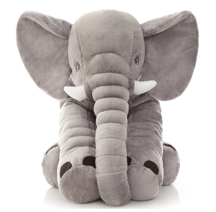Coussin peluche éléphant pour bébé – Coussin doux en peluche pour repos et confort | Sulvida