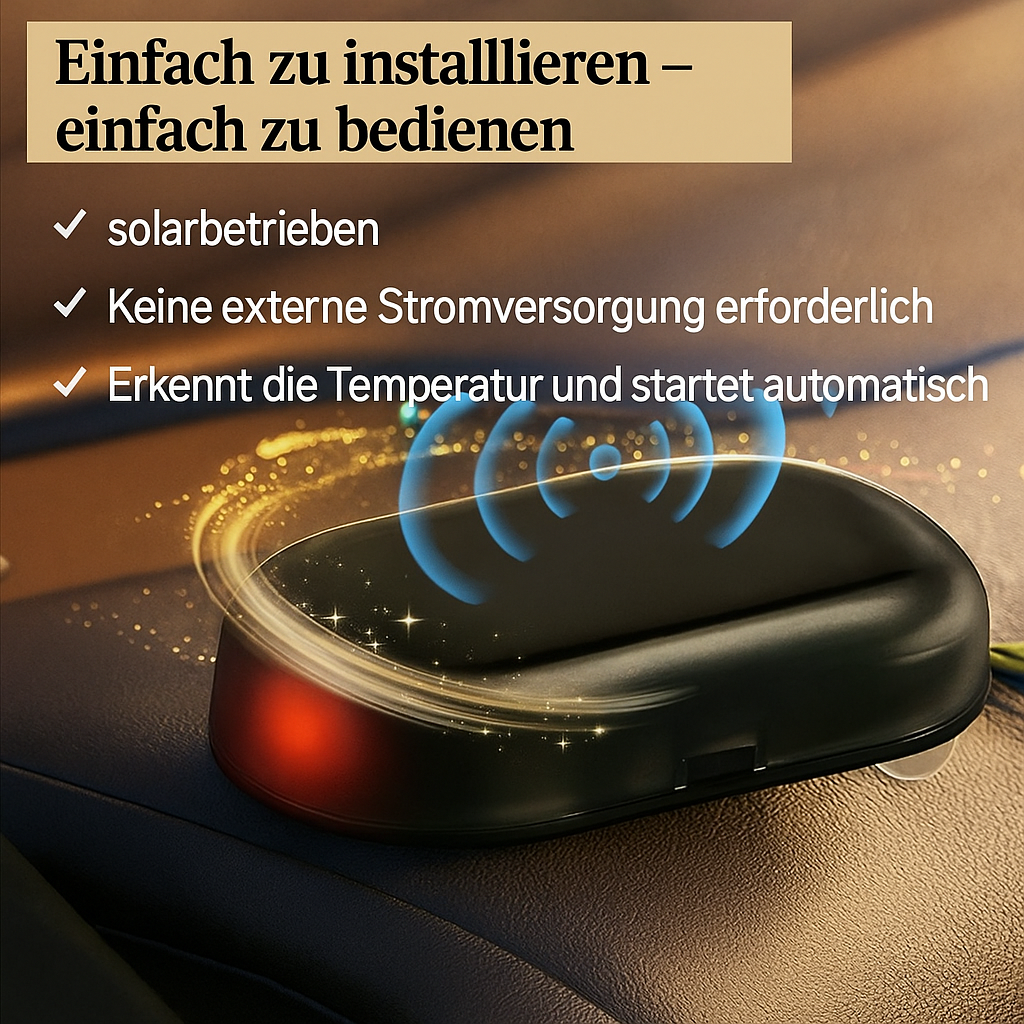 Grattoir à glace automatique pour voiture à énergie solaire – Dégivreur sans rayures pour vitres de voiture, éliminant rapidement la couche de glace sans les rayer | Sulvida