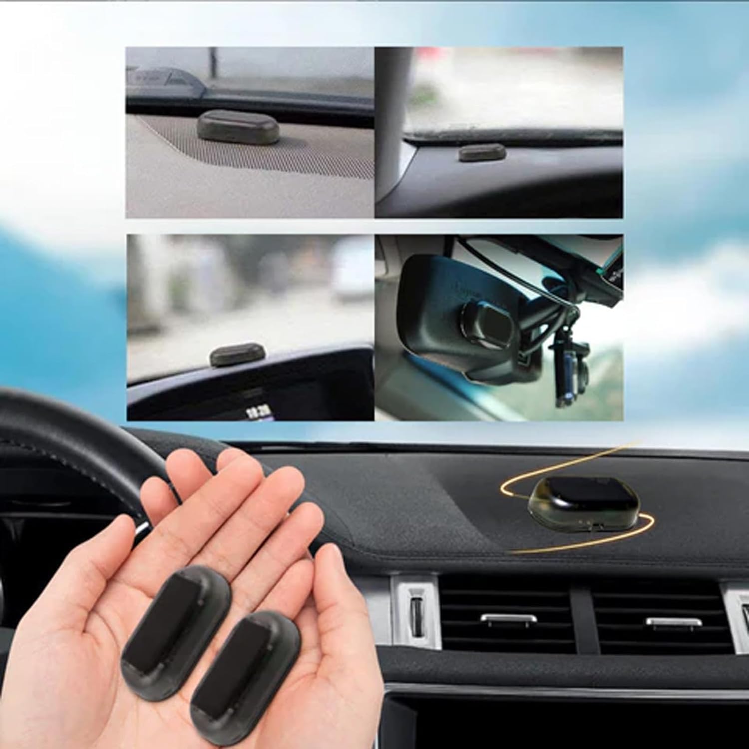 Grattoir à glace automatique pour voiture à énergie solaire – Dégivreur sans rayures pour vitres de voiture, éliminant rapidement la couche de glace sans les rayer | Sulvida