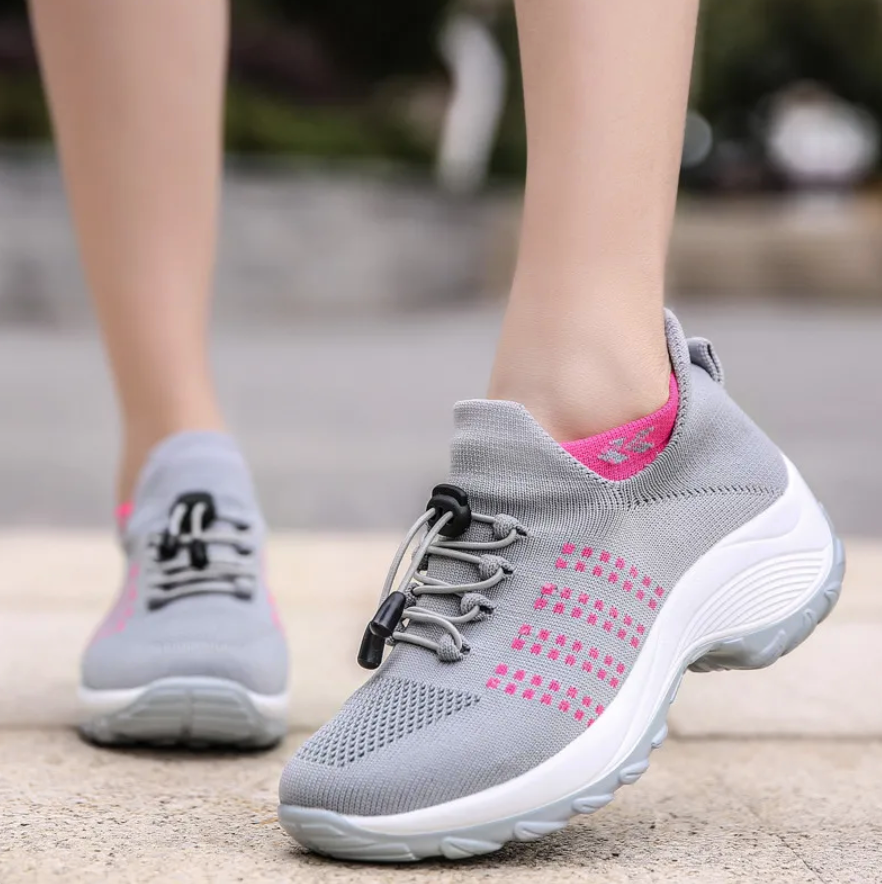 Chaussures de marche orthopédiques avec soutien de la voûte plantaire beige 35-44 | Sulvida