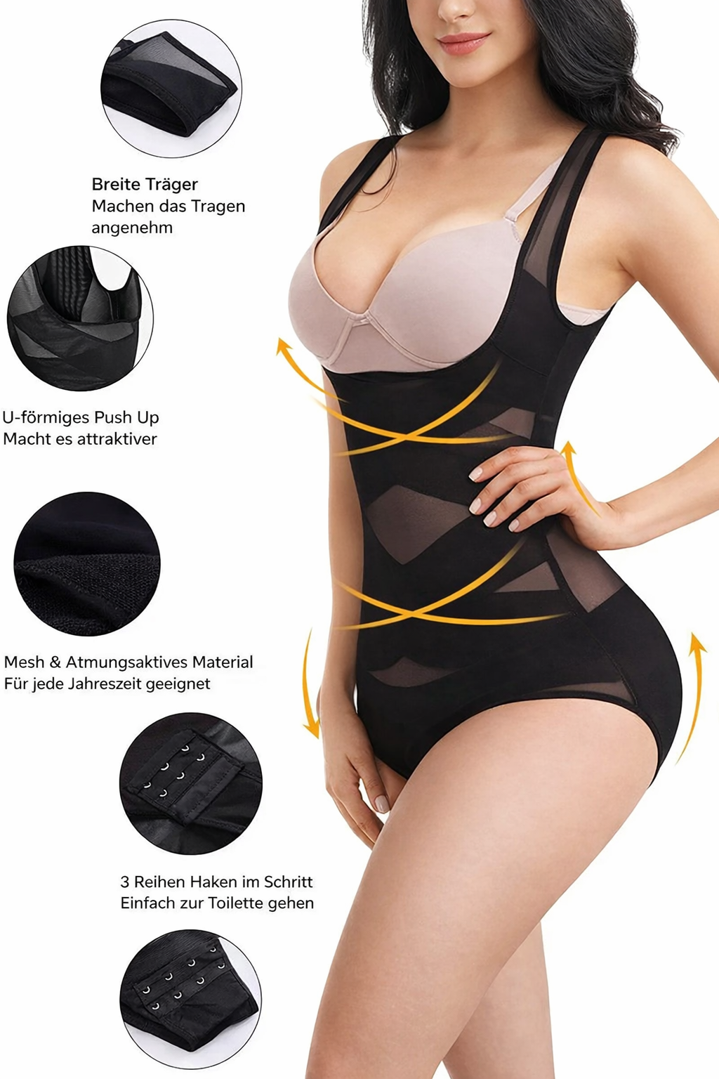Sous-vêtements gainants correcteurs sans coutures, sculptants pour le ventre et la taille, lisses et invisibles sous les vêtements, pour une silhouette plus ferme, lingerie extensible confortable, body | Sulvida