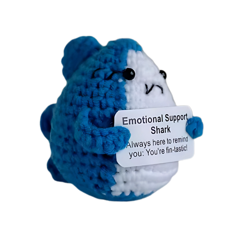 Peluche câline faite main KnuffelKumpel – adorable mini-peluche réconfortante pour la décoration, comme cadeau ou pour égayer la journée – disponible en 8 variantes joyeuses telles que pomme de terre, abeille, requin et citron | Sulvida